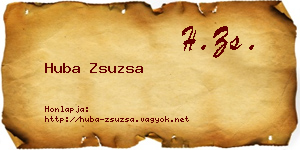 Huba Zsuzsa névjegykártya