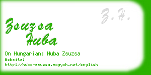 zsuzsa huba business card